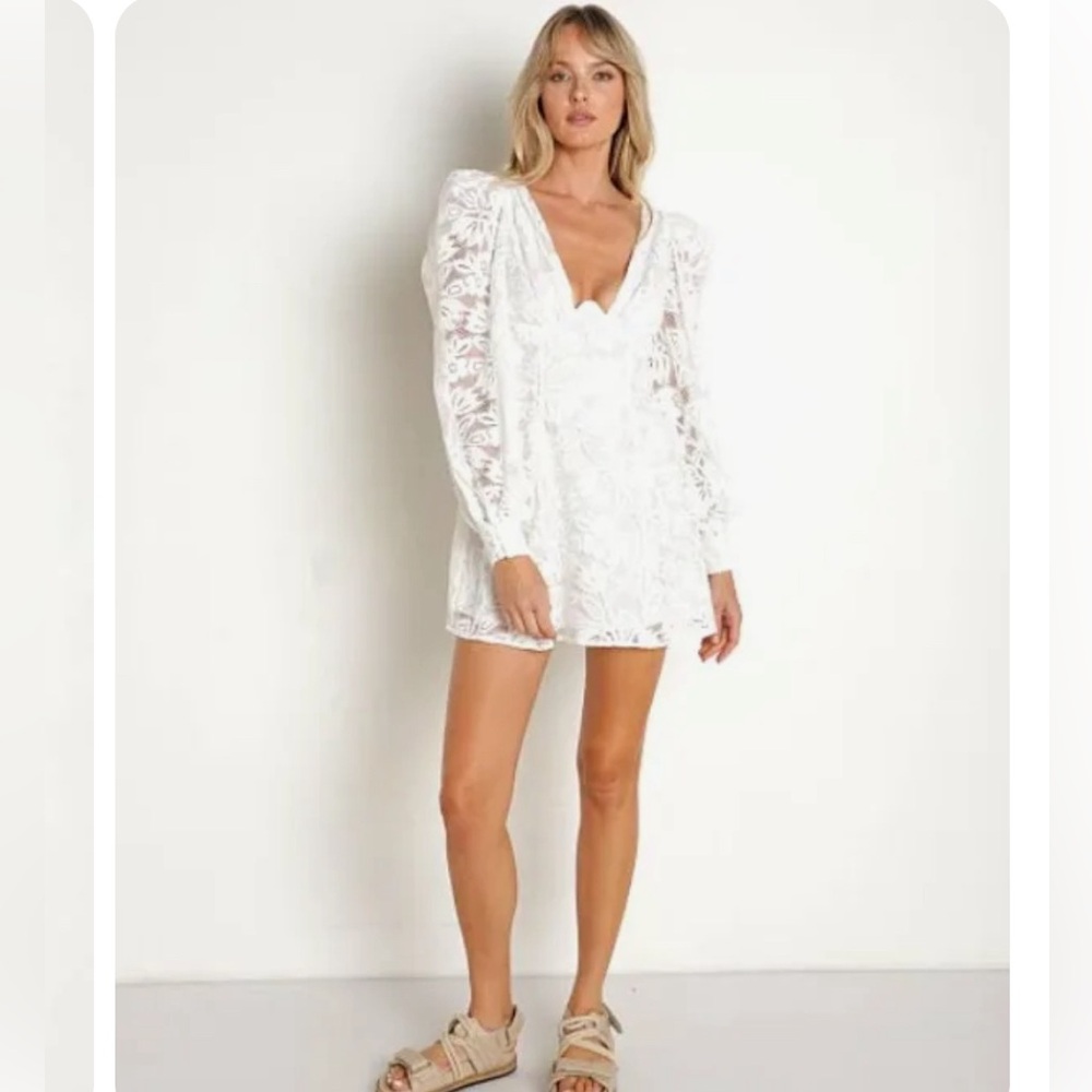 For Love & Lemons Maureen Mini Dress - White
